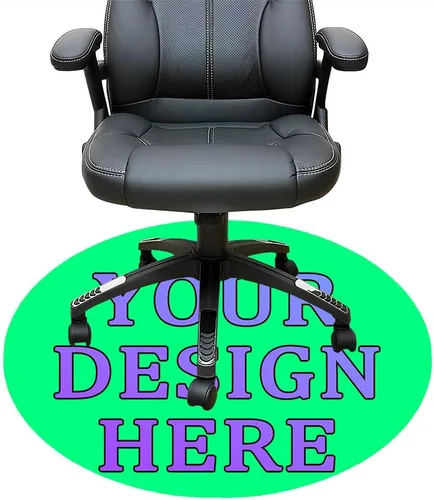Vista 34 de Tapete redondo personalizado para silla de escritorio de oficina, diseño de tu propio logotipo de foto, texto, alfombrillas circulares