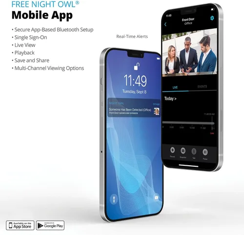 Vista 6 de Night Owl Cámaras de 1080p con batería sin cables con concentrador y microSD de 64 GB, alertas de movimiento, visión remota, sin tarifas mensuales