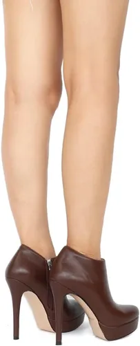 Vista 4 de Eithy Botas al tobillo para mujer, tacón alto, plataformas, zapatos puntiagudos, botas de primavera sexy