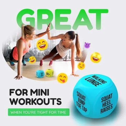 Vista 5 de TidyFriend Dados de Ejercicio – Dados de Entrenamiento de Espuma de 6 Lados para Adolescentes y Adultos, Divertido Equipo de Fitness para Clases