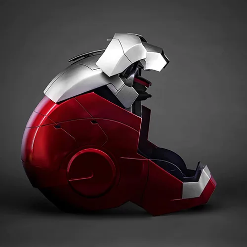 Vista 3 de MK5 iro - Casco electrónico de aperturacierre 1 1 casco de control de voz en inglés accesorios de Halloween cosplay material ABS panel