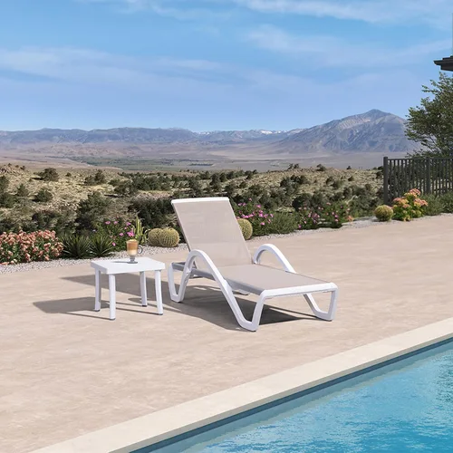 Vista 17 de PURPLE LEAF Patio Chaise Lounge - Silla con brazos de plástico