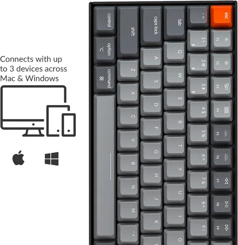Vista 4 de Keychron K4 96% Layout 100 teclas inalámbrico Bluetooth 5.1teclado mecánico USB con cable para juegos con Gateron G Pro Interruptor rojo