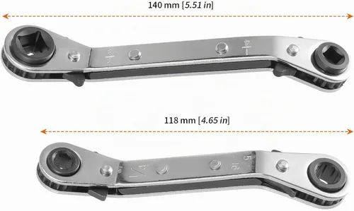 Vista 2 de HOZEON - Juego de 4 llaves de servicio HVAC, 3/8" a 1/4", 5/16" x 1/4