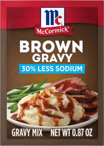 Vista 26 de McCormick - Mezcla de Brown Gravy, 30 % menos de sodio, 0.87 onzas