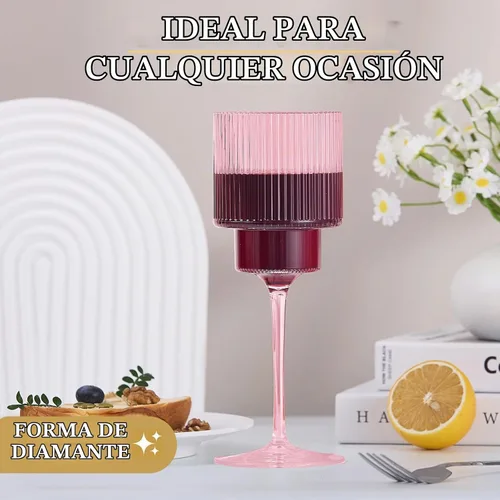 Vista 6 de Lueumxc Copas de vino de plástico – Copas de vino acrílicas de 12 onzas, Origami irrompible, vasos de cóctel de plástico transparente, reciclables