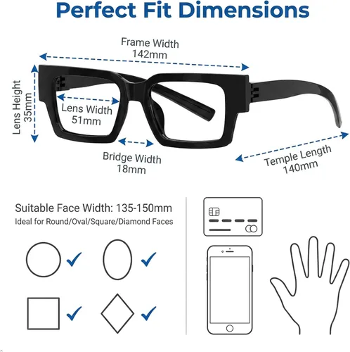 Vista 8 de Eyekepper Reading Glasses Men, Readers for Women