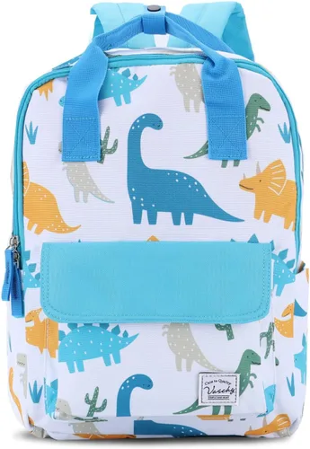 Vista 10 de VASCHY - Mochila para niños y niñas de 3 a 6 años, mochila preescolar ligera para niños con correa para el pecho Tiburones azules
