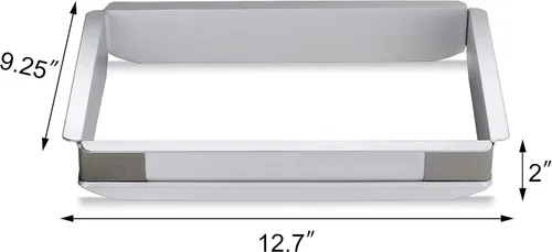 Vista 3 de New Star Foodservice Extensor de bandeja para bollo de aluminio, 9 x 13 pulgadas (tamaño de un cuarto)