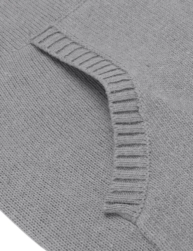 Vista 6 de COOFANDY Suéter con cuello de chal para hombre, ajuste relajado, casual, de algodón, tejido de punto trenzado con bolsillos