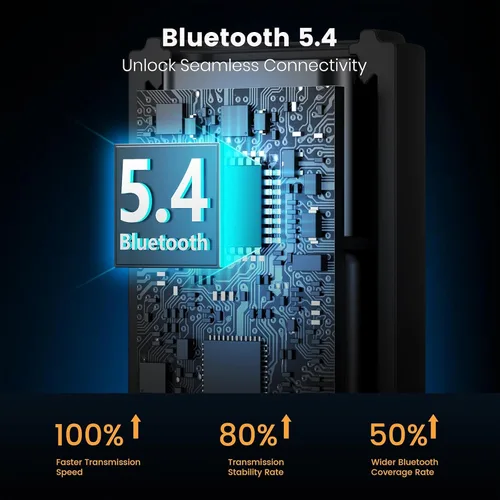 Vista 3 de Maedhawk - Adaptador auxiliar Bluetooth 5.4 de 0.138 in para automóvil, cancelación de ruido Micrófono integrado para llamadas manos libres, audio