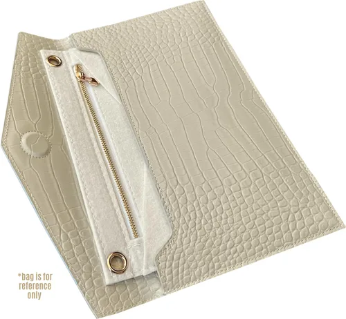 Vista 6 de Uptown Clutch Conversion Kit with Gold Chain Wristlet Insert Wallet on Chain WOC Uptown Pouch Insert (Lime)
