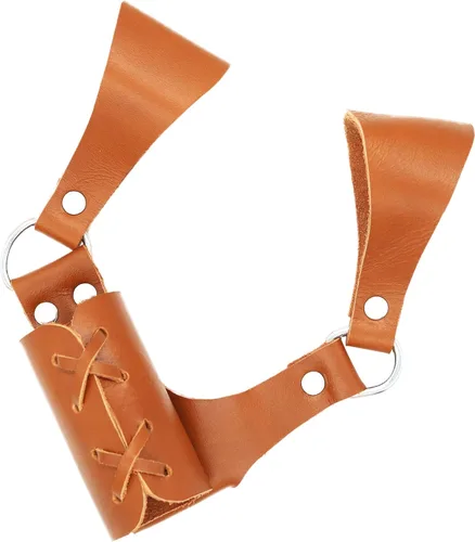 Vista 2 de Cinturón medieval con vaina para espada aventurero con soporte de cuero para espada universal, espada larga, cutlass