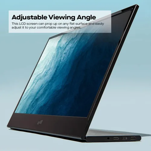 Vista 5 de Monitor portátil Mobile Pixels Glance, monitor FHD 1080P de 16 pulgadas, monitores de viaje con altavoces duales, ajuste de inclinación