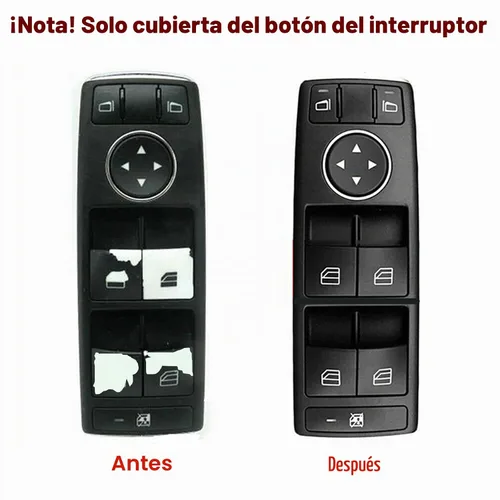 Vista 6 de 4 tapas de botón de repuesto para interruptor de ventana eléctrica del controlador, compatible con Mercedes-Benz Clase C Clase E GLK W204 W212 E220