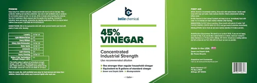 Vista 4 de Vinagre puro al 45% - Grado industrial concentrado (1 galón)