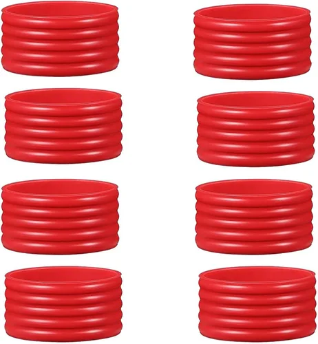 Vista 13 de 15 colores disponibles Buena elasticidad 8-45 piezas de raqueta de tenis/paletas de pickleball/squash anillo de silicona raqueta agarre bandas