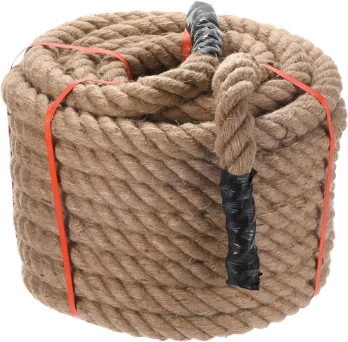 Vista 16 de PATIKIL Cuerda de yute trenzada de 1-1/2 pulgadas x 50 pies, cuerda de yute gruesa natural, cuerda de arpillera para muelles, barandillas