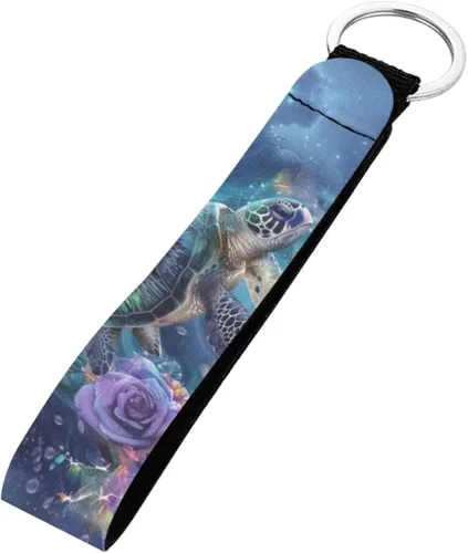 Vista 8 de INSTANTARTS Llavero automático Lanyard Hand Wrist Lanyard Correa de muñeca con anillo de metal