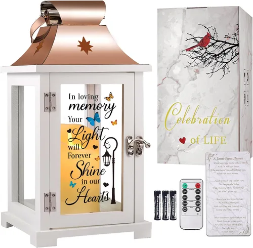Vista 10 de liantudy Lámpara Conmemorativa Memorial, Regalos de Simpatía para la Pérdida de Mamá/Ser Querido, Regalos de Duelo, Lámpara en Memoria de Ser