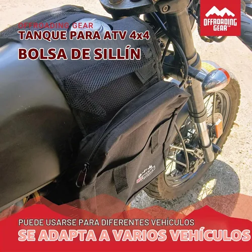 Vista 8 de Offroading Gear Bolsa de sillín trasera y delantera impermeable 4x4 Con dos compartimentos Ideal para ATV UTV Moto Quad Motocicleta Etc.