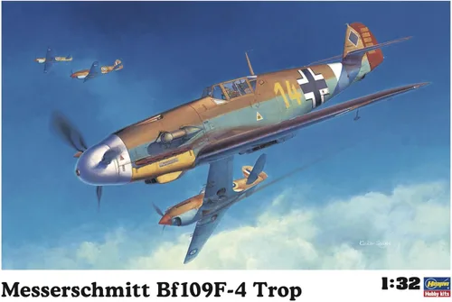 Vista 2 de Hasegawa Kit de modelo Trop Messerschmitt BF109F-4 a escala 1:32