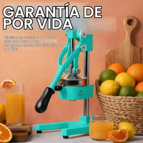Vista 6 de Zulay Kitchen Exprimidor de hierro fundido, exprimidor de naranja resistente con coladores desmontables para una fácil limpieza, prensa de cítricos
