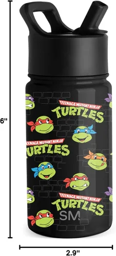 Vista 94 de Simple Modern DC Comics Batman - Botella de agua para niños con tapa con pajilla, vaso aislado de acero inoxidable de 14 onzas para niños, vaso a