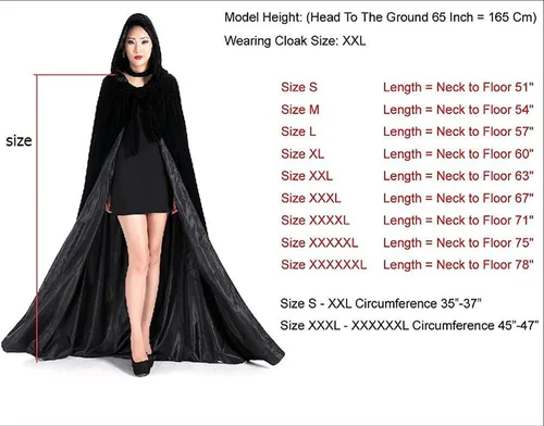 Vista 5 de Newdeve - Capa de terciopelo medieval de longitud completa con capucha para disfraz de cosplay para adultos