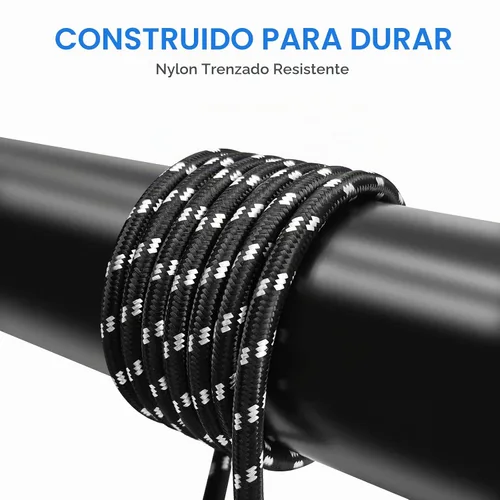 Vista 5 de Paquete de 2 cables de guitarra prémium de 10 pies, sin ruido, 3 veces de durabilidad