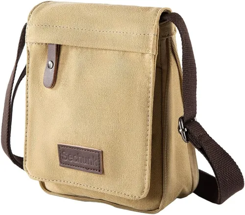 Vista 2 de Sechunk Vintage Canvas Messenger Cross body bag Shoulder bag