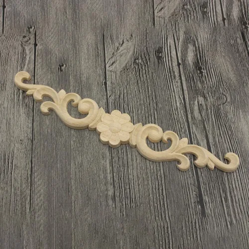 Vista 7 de 2 piezas de ménsulas para encimeras de puerta, apliques de madera para decoración de madera, incrustaciones de madera, muebles decorativos, marco