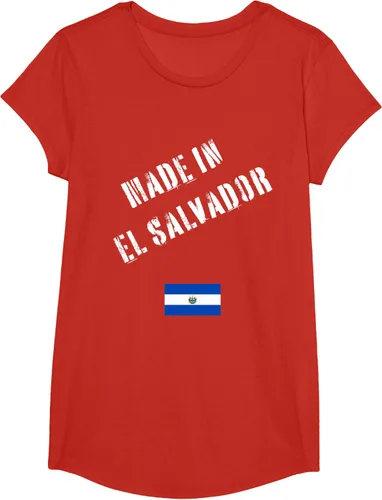 Vista 12 de Camiseta divertida Made in El Salvador con bandera