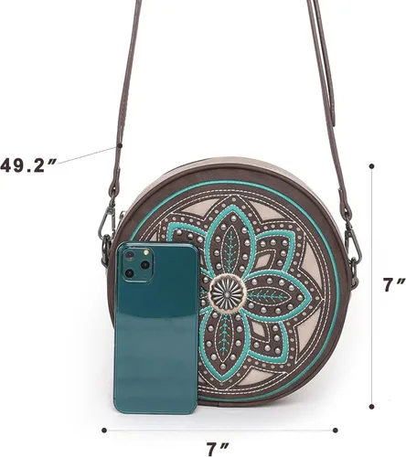 Vista 7 de Montana West Bolso cruzado oculto de cuero vegano para mujer