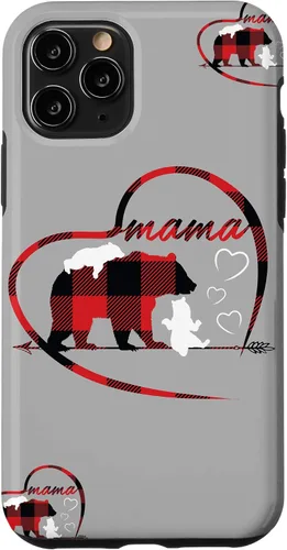 Vista 12 de iPhone 12/12 Pro Mama Bear 2 Cachorros lindo nuevo mamá regalos titular accesorio teléfono caso