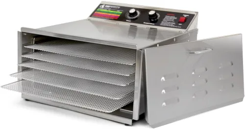 Vista 3 de Deshidratador de alimentos de acero inoxidable con 5 estantes de acero inoxidable
