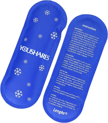 Vista 9 de YOUSHARES Ice Pakcs - Funda de viaje para enfriador de insulina, 2 paquetes de hielo grandes de 5.64 oz para diabetes, bolsas de hielo reutilizables