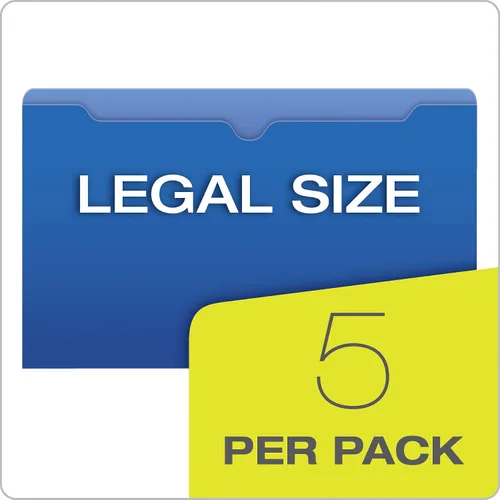 Vista 7 de Pendaflex Translucent Poly File Jackets, Legal Size, Assorted Colors, (50993), 5 Count (Pack of 12)