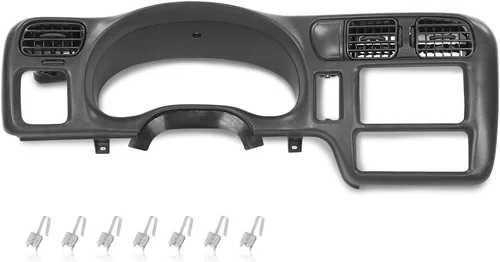 Vista 10 de PIT66 Bisel del Tablero de Instrumentos Cluster Bisel del Tablero Trim, Compatible con Chevy Blazer S10 GMC Jimmy Sonoma 1998 1999 2000 2001 2002