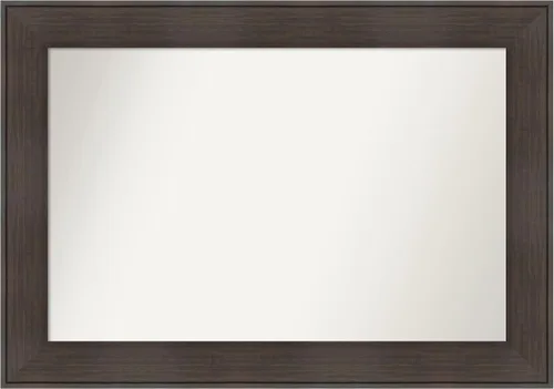 Vista 63 de Amanti Art Espejo personalizado, espejo de baño de veta de madera rústica William, espejo de pared o espejo de tocador de baño sobre el fregadero