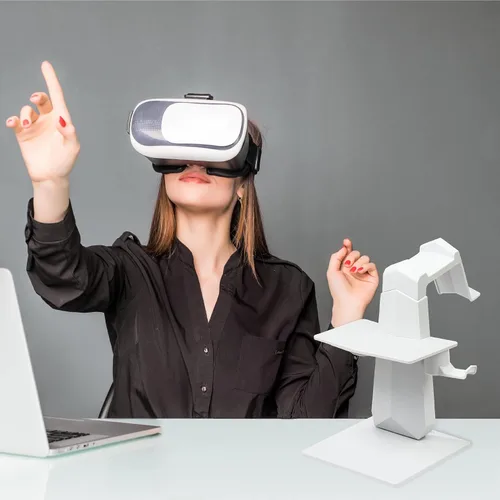 Vista 6 de TCTEC VR Stand VR Headset Stand VR Display Holder Storage Virtual Reality Headset Desktop Display Stand for Oculus Quest 2 Quest Rift Rift S Valve