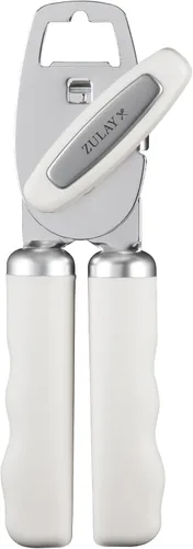 Vista 48 de Zulay Kitchen Abrelatas manual de acero inoxidable resistente con abridor de botellas, abrelatas manual a prueba de óxido con perilla giratoria
