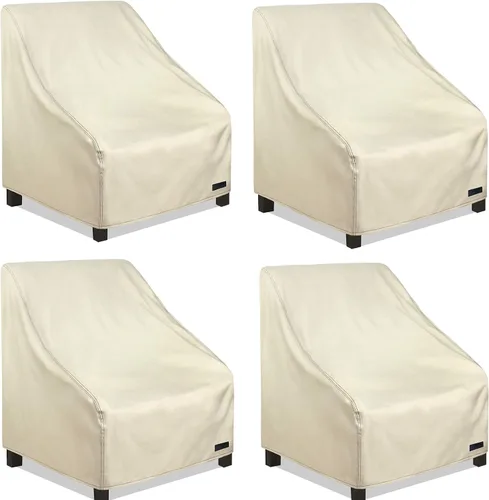 Vista 12 de NettyPro Fundas apilables para sillas de patio, impermeables, para muebles de patio al aire libre, se adapta a sillas apilables de 4 a 6 sillas