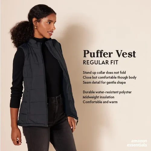 Vista 2 de Tienda Essentials Chaleco de peso medio, para mujer