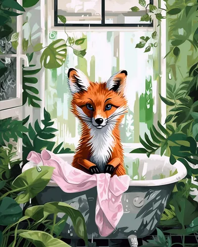 Vista 22 de Pintura por números para adultos, baño, animales, bricolaje, pintura al óleo digital, pintura acrílica, cebra, arte de pared, hojas verdes, bañera