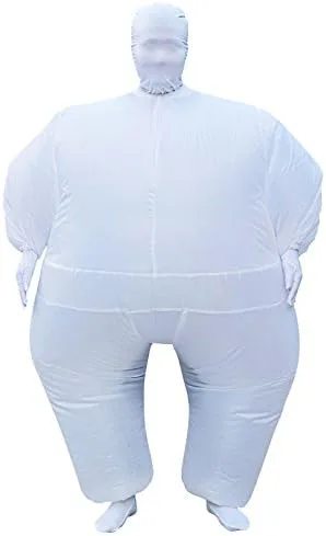 Vista 2 de JOYGLEN Disfraz inflable de cuerpo completo, juego de tela para adultos, divertido traje de Halloween para hombre, disfraz de cosplay