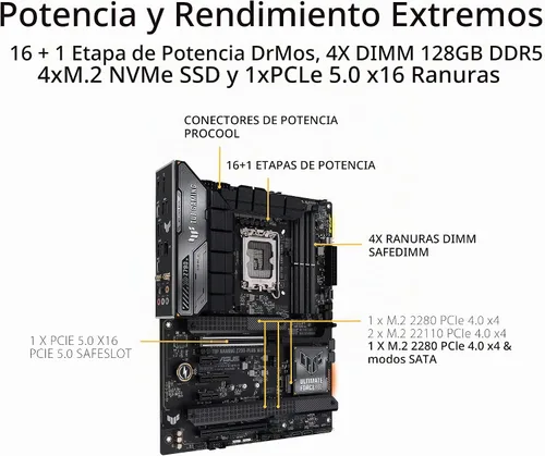 Vista 3 de ASUS TUF Gaming Z790-Plus WiFi LGA 1700