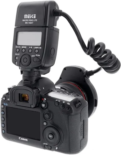 Vista 3 de Meike Macro Ring Lite - Luz de flash para Canon EOS 5D Mark II, 6D, 7D, 70D, 60D, 60Da, 700D, 650D, 600D, 400D, 350D