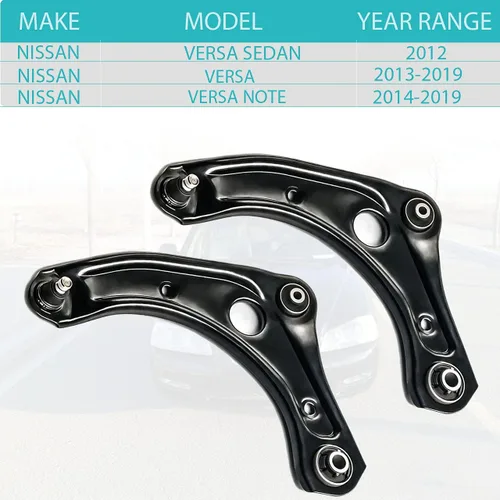 Vista 6 de Brazo de control inferior delantero y rótula compatibles con Nissan Versa/Versa Sedan/Versa Note 2012-2017