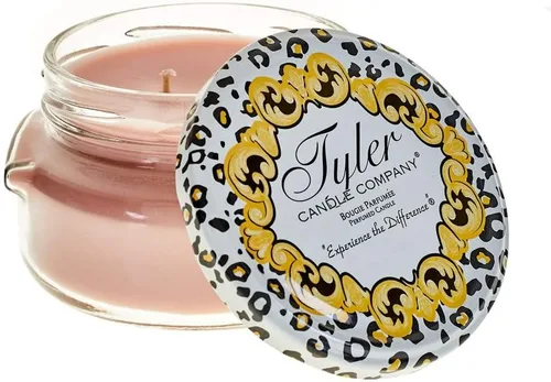 Vista 2 de Tyler Vela en tarro de vidrio – Vela perfumada de larga duración de 22 onzas – Fragancia de higo mediterráneo